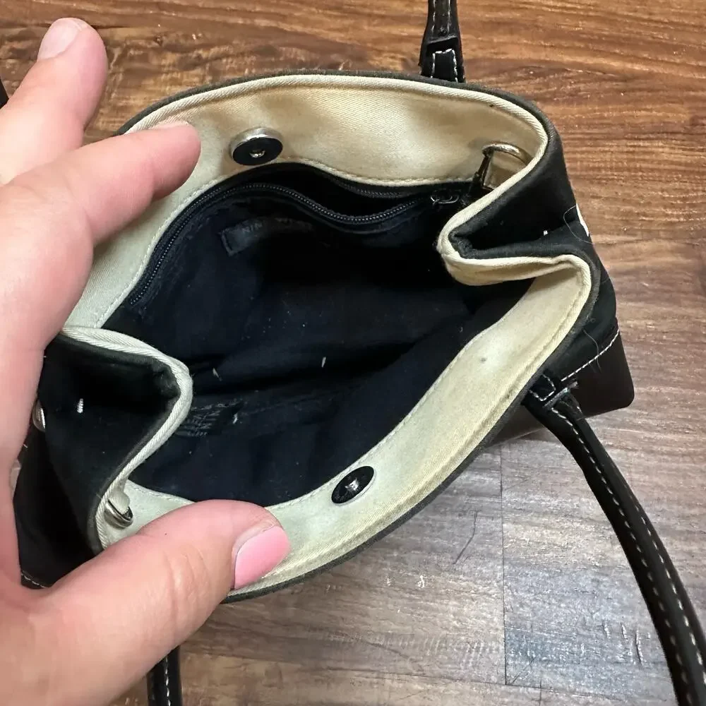 Nine West Little Black Purse Handbag Satchel 90s Y2K
